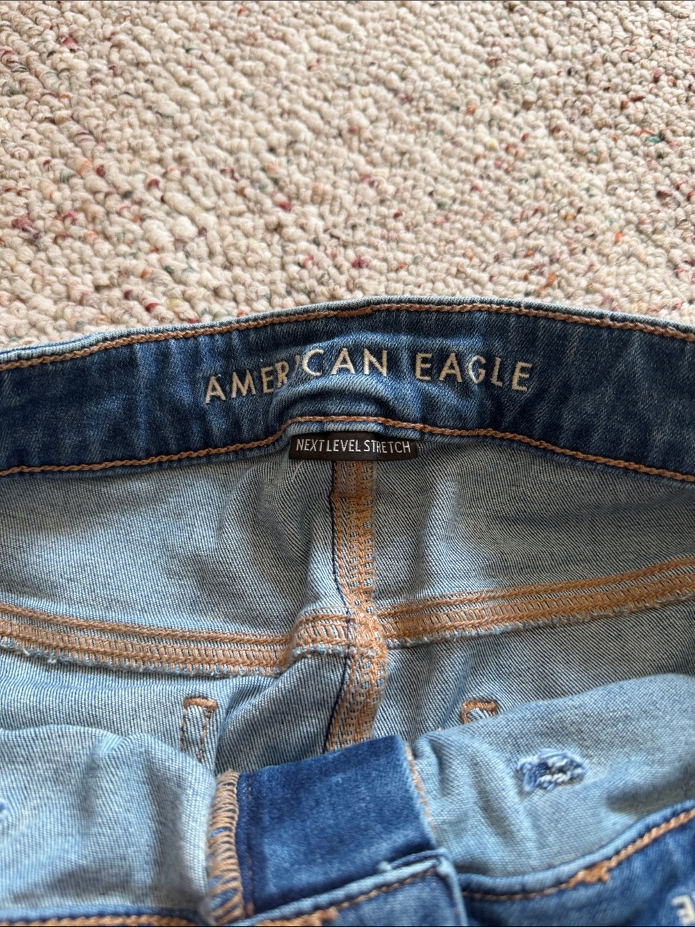 American Eagle Outfitters Dark Blue Flare Jeans - Picture 3 of 7
